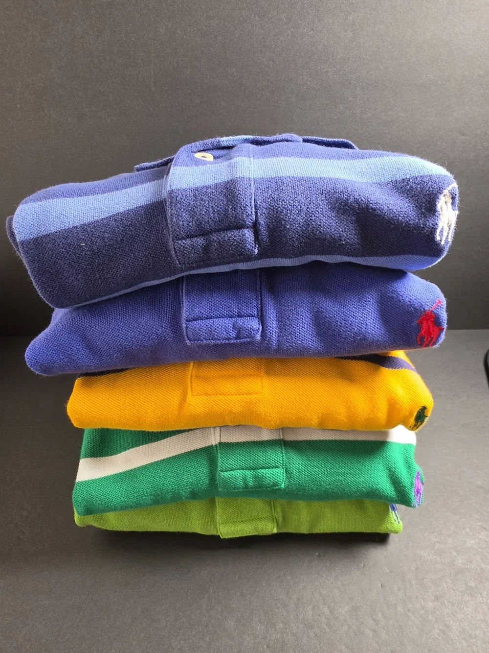 Ralph Lauren Men's Polo Stack in Blue, Yellow, Green